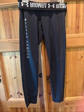 Under Armour Black Compression Leggings with Logo Waistband